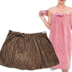 헤이지 극세사 랩 비치 가운 샤워 수건 여자샤워가운, 극세사 랩비치가운(브라운), 1개