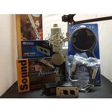 ISK 電容麥克風套裝 搭配創新未來SB0610音效卡 內建電音功能, 銀色, BM5000