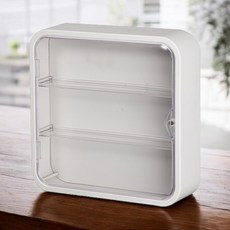 壁掛公仔展示盒 透明壓克力盲盒收納櫃, 1個, 月影白【專櫃高透加厚款】贈送無痕貼