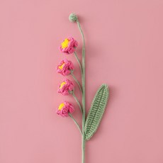 手工編織鈴蘭花束：仿真鉤針花藝，結婚生日禮物首選，家居餐桌浪漫擺飾, 8, 1個