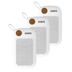 SAMPO 聲寶 無線除濕器 迷你型 DN-Z24151L 循環使用 無耗材 智能變色 懸掛直放兩用, 三入