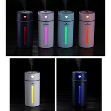 차량용 초음파가습기 휴대용 미니 USB 무드등, 다이아몬드가습기 스카이블루