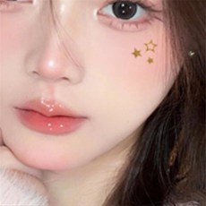 모쿠모쿠 글리터 스티커 아이돌메이크업스티커, 1, 골드별