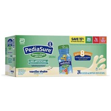 Abbott 애보트 페디아슈어 그로우 앤 게인 파이버 영양 쉐이크 바닐라 237ml x 24팩 섬유질