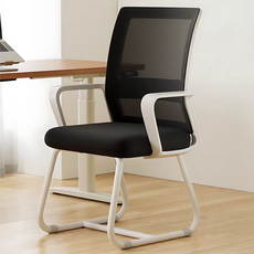 바이앳올 궁형 사무실 회의실 사무용 컴퓨터 의자 BYT01, 블랙-회이트