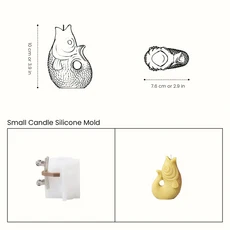 니콜 럭키 금붕어 양초 실리콘 금형 DIY 향기로운 홈 장식 만들기 용품, 01 S