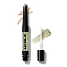 Morphe Mixed Signals 듀얼 엔드 아이섀도우 스틱 - 크림 아이섀도우 안료 및 크롬 리퀴드 플레이크 대담하고 레이어드 아이 메이크업 룩 - 유혹/충실(0.8g/, 파트너/플레이어, 1