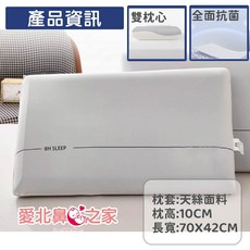 愛北鼻 凍感慢回彈舒眠枕, 1個, 無壓力雙枕芯記憶枕(枕高10cm)