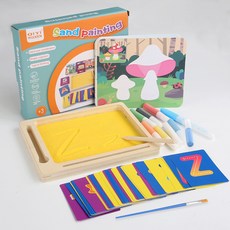 蓝天嗨購 兒童趣味多功能大號沙畫塗鴉彩沙幼兒園手工創意女孩親子益智玩具