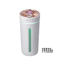 臺灣熱銷 幻影杯加濕器小型車載空氣凈化器車用 香氛氛圍燈大 噴霧車內 香薰機 A1123, 幻影杯充電款*白色