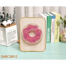 스트링아트 도안 DIY 나무 보드 공예품 장식품 소품 만들기, 15x20, 도넛