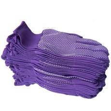 臺灣出貨 闆娘推薦 批髮防滑耐磨手套尼龍男女勞保工作薄款防護透氣幹活工廠防曬機修 7ZUJ, 【四季K】紫色20雙, 1個