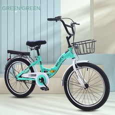 크로스 라이프 접이식 통합 페달 18 22 공주 인치 안전 자전거 20 스타일 편안한, 18 in s, Gr n spoke wh l
