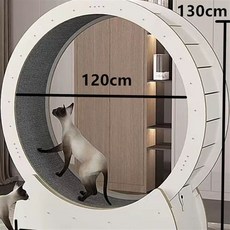 원목 캣타워 캣휠 쳇바퀴 반려묘 런닝머신 캣워커 고양이 무소음 캣워크, M. 초대형 흰색 MDF15캐럿 이상