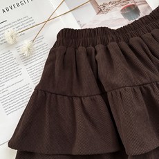 燈芯絨蛋糕短裙 安全褲 A字裙 韓系短裙 荷葉芭蕾澎澎裙