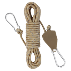 滑輪營繩掛勾 雙向滑輪營繩拉緊器 可調整營繩釦 露營帳篷天幕繩配件, 02.卡其4m