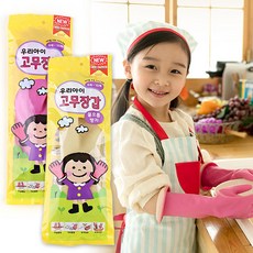 명진 보아스 어린이 고무장갑 핑크, 본상품선택, 1개