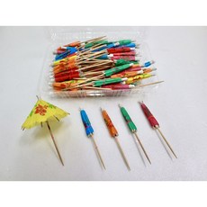 迷你彩色藝術紙傘 裝飾擺盤用調酒傘, 1個