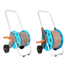 호스릴 베란다 호스걸이 청소용품 가정용 카트 고압세척 세차 정리 이동식, 1. 9모드 물뿌리개 10미터 설치