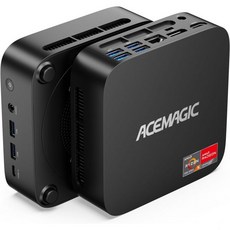 에이스매직 K1 미니 PC AMD 라이젠 R2544 28W 프로세서 16GB DDR4 램 512GB M.2 SSD 비트 3300UN150N97 컴퓨터 11 프로 HDMI+DP1, Ryzen 5 7530U+16+512
