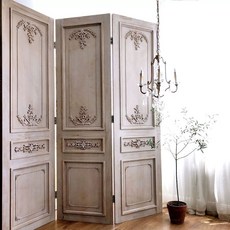 빈티지 파티션 카페 가림막 공간분리 칸막이 폴딩가벽, 200x50cm 빈티지 나무 1칸