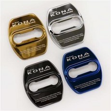 [비브랜드] 미드미 크롬 도어스트라이커 커버 몰딩 가드 도어락 튜닝 악세사리 용품 디올뉴 코나 호환, 블랙