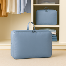 하스몰 대용량 간편 압축 이불 옷 압축 파우치 시즌오프 옷정리, 블루, 1개