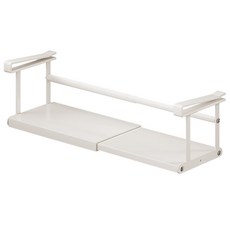 AOTTO 多功能可伸縮櫥櫃懸掛收納架(免打孔廚房置物架)吊掛收納, 白色, 1個