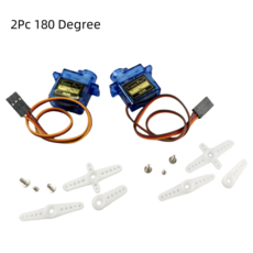 2개 플라스틱 SG90 서보 모터 마이크로 9g 90 180도 마운트 키트 메탈 기어 프로 없음 RC 자동차 장난감 비행기 Arduino UNO DIY