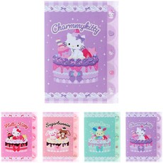 산리오캐릭터즈 5포켓 A4 다이컷 클리어화일_Y2K 휘핑데코, 슈가바니즈(034737)