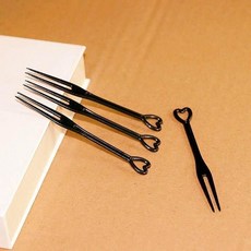 일회용 플라스틱 미니포크 위생포크 샐러드 빨강 다회용, 1개, 기본 구성품, 블랙 심플 3000개 6팩