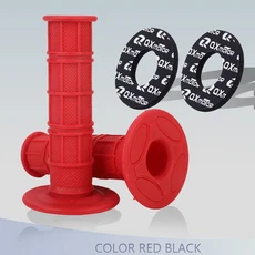 오토바이 핸들 그립 도넛 세트 자전거 모토크로스 더트 피트 KTM CR XR YZ WR RM KLX 22mm 24mm, 12 Red Black