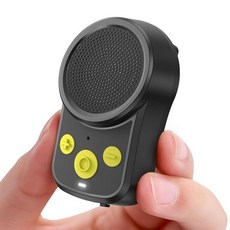 미니 블루투스 스피커 마이크 핸즈프리 음악과 하이킹/자전거 호출 기능이 내장된 클립온 휴대용 스피커 노란색, Yellow