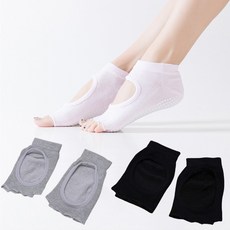 [3종] 주디앤 여성 논슬립 오픈토 필라테스 요가 양말 3종세트
