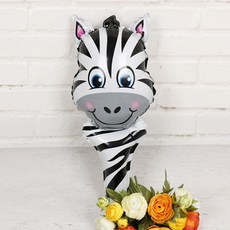 스틱 동물 풍선 얼룩말 은박 생일 파티 이벤트 장식, 단품, 단품