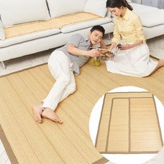 쿨매트 대자리 대나무자리 소형 90X180cm 대나무매트 여름 카페트 여름돗자리, 소형-90cmX180cm_그린
