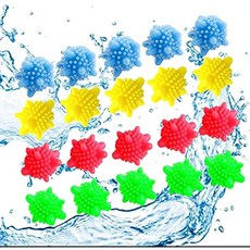 세탁기 공 세탁 고체 컬러 엉킴 없는 재사용 가능한 건조기 세탁기용 보푸라기 캐처(15개)