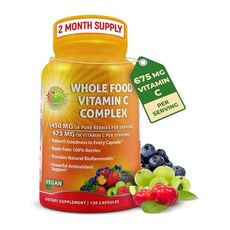 SUP 업plements Studio 서플리먼트스튜디오 리포솜 비타민 C 캡슐 - 1500mg 유기농 아세로라 체리 및 카무 카무로 제작 보충제 향상된 흡수 생체 이용률 1, 유기농 비타민 C 캡슐 675mg - 120개입, 1개, 120