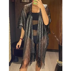 S- XL 짧은 소매 V 넥 크로 셰 뜨개질 니트 드레스 튜닉 비치 커버 여성 DV5314, 01 XL, 03 검정색