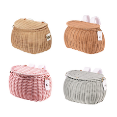 킥보드 자전거 라탄 바구니 악세사리 가방 이디뚜뚜 라탄바구니, 라이트 그레이, 1개