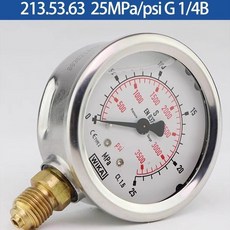 wika威卡壓力錶 德國進口軸嚮徑嚮液壓錶 耐震不銹鋼測壓錶 EN837-1 水壓錶 氣壓錶, 25MPa/3600psi, 1個