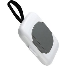 그레이 여행용 물티슈 홀더 용기 유모차용 용기 상자 걸이식 리필 가능한 디스펜서 휴대용 아기 케이스 실내 실외 사용 기저귀 홀더 162362, 그레이 여행용 물티슈 홀더, 용기, 유모차용 용기 상자