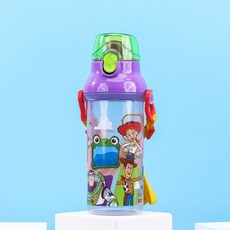 토이스토리 앵커 원터치 어깨끈 물통 유아 초등학생 어린이 어린이집 유치원 휴대용 소풍 물병 단체선물, 1개, 480ml, 토이스토리5 앵커원터치어깨끈물통