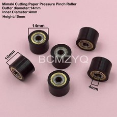 4PCS Mimaki 비닐 커팅 핀치 롤러 휠 CG 60 고무 종이 압력 푸시 4x10x14mm, 01 10PCS