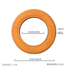 색깔 타이어 놀이도구 다양한 컬러 야외 감각 훈련 체육 수업, 40cm 작은 타이어 - 오렌지