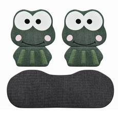 자동차시트 교체 카시트소품 의자 카시트교체 싼타페 새차선물 전기시트 뒷자석시트커버 대형 겨울용 통풍 메쉬, 1개, 뒷좌석 3종 개구리 블랙