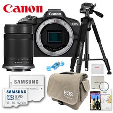 캐논 EOS R50+RF 55-210mm F5-7.1 IS STM / 프리미엄 삼각대 패키지 8종세트/128GB/TJ, 화이트