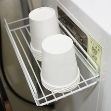 화장실 욕실 소품 접착식 철제 수납선반 정리대 화이트