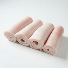 산청 지리산 흑돼지 껍데기 돈피 생돼지 한돈 손질, 4개, 500g