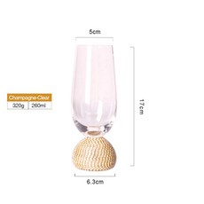 鑽石胖肚杯 仙女款 威士忌洋酒杯 鑲鑽水杯 紅酒杯 葡萄酒杯 雞尾杯, 香檳杯-透明金鑽, 1個